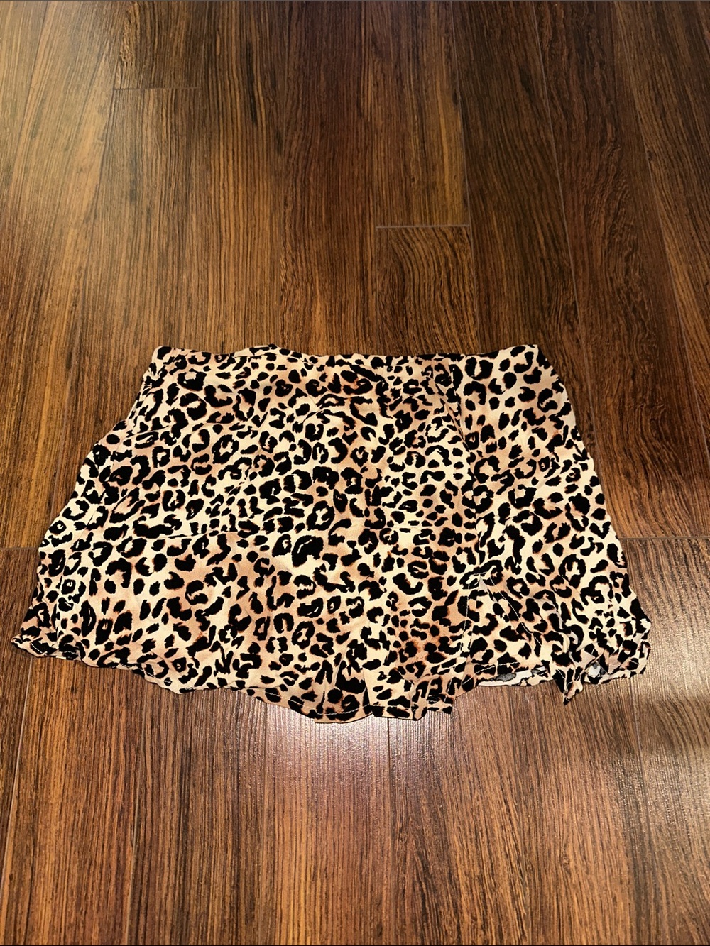 Urban Heritage Leopard Print Skort - Beige & Black